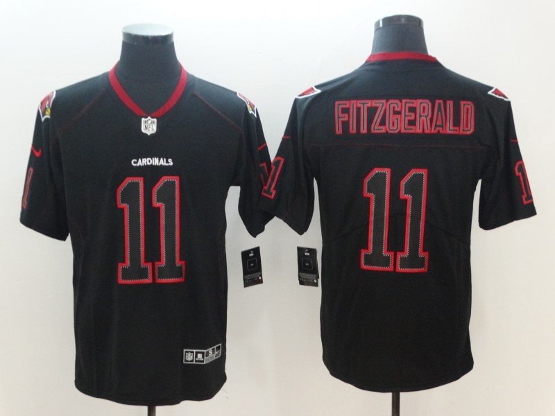 Men's Arizona Cardinals Larry Fitzgerald #11 Black Authentic Jersey